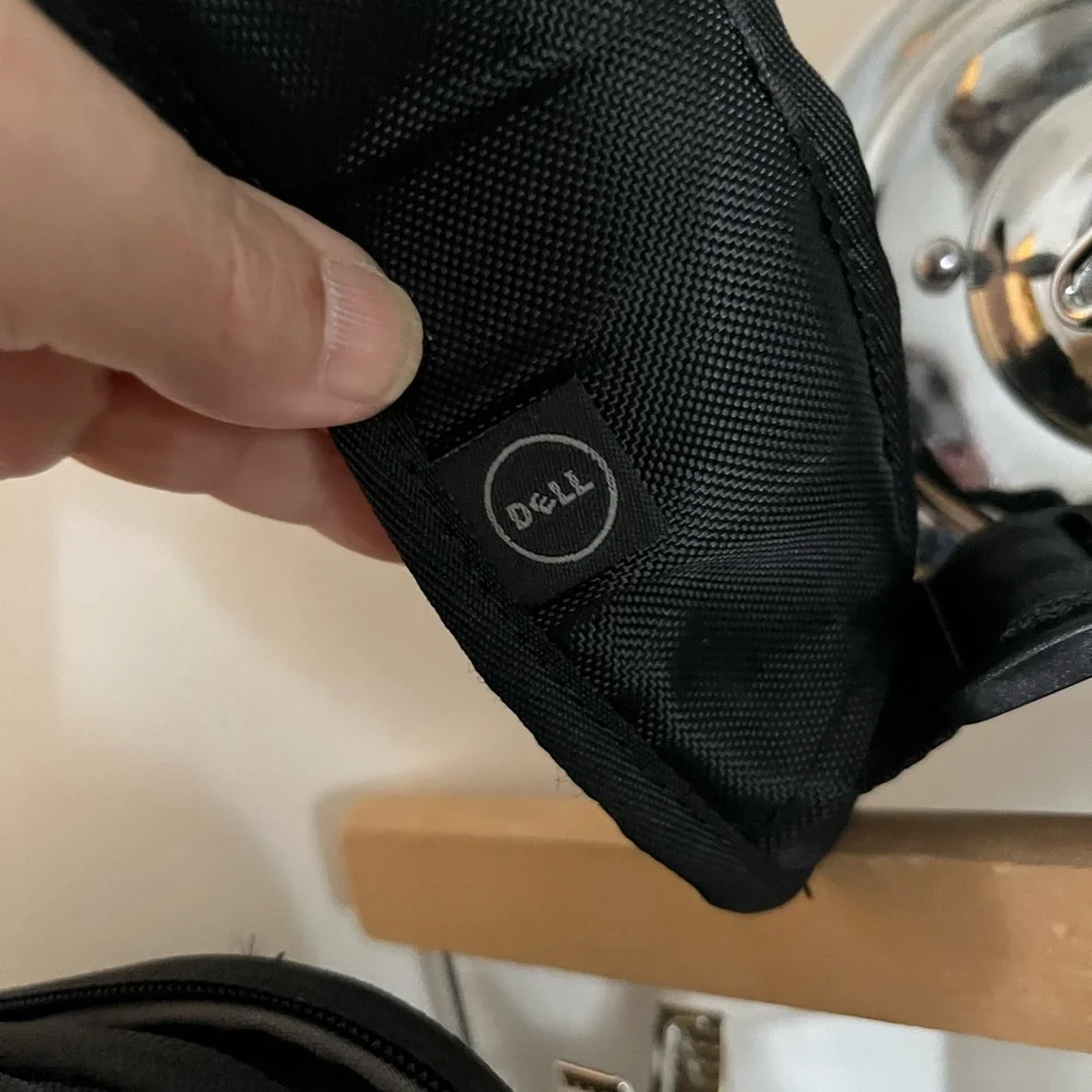 Dell Black Nylon Soft Laptop Bag, Approx 15”w x 12”h x 2”d, Lots of Storage Zips